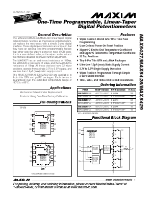 MAX5429ETA Datasheet PDF Maxim Integrated