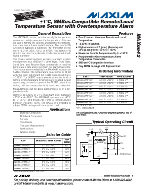 MAX6642ATT96-T Datasheet PDF Maxim Integrated