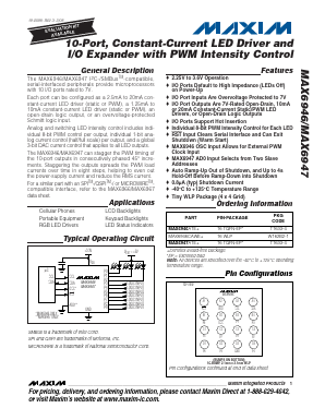 MAX6947ATE Datasheet PDF Maxim Integrated
