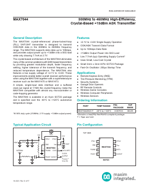 MAX7044 Datasheet PDF Maxim Integrated