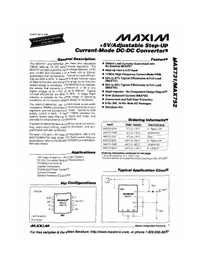 MAX752 Datasheet PDF Maxim Integrated