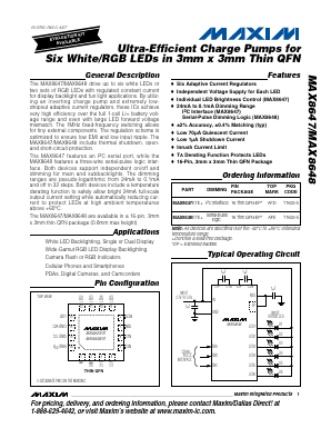 MAX8648ETE Datasheet PDF Maxim Integrated