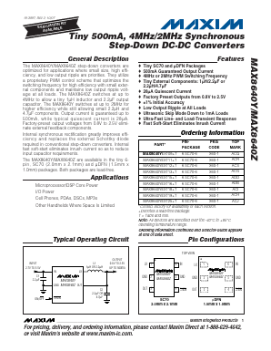 MAX8640YEXT18 Datasheet PDF Maxim Integrated