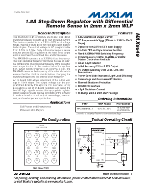 MAX8649EWE-T Datasheet PDF Maxim Integrated