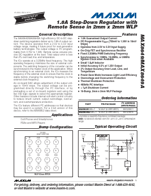 MAX8649AEWE-T Datasheet PDF Maxim Integrated
