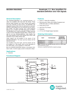 MAX9541 Datasheet PDF Maxim Integrated