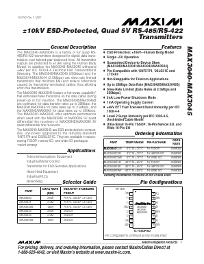 MAX3045BEUE+T Datasheet PDF Maxim Integrated