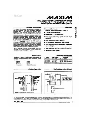 ICL7135C Datasheet PDF Maxim Integrated