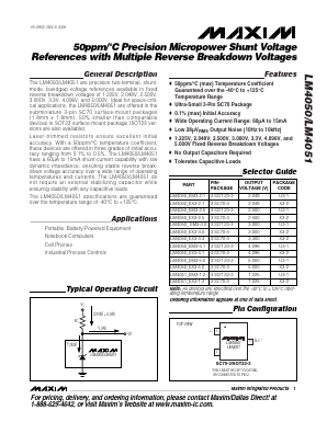 LM4050AEX3-3.0-T Datasheet PDF Maxim Integrated