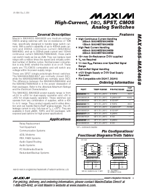 MAX4658EUA Datasheet PDF Maxim Integrated