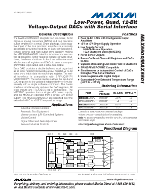 MAX5501BGAP+ Datasheet PDF Maxim Integrated