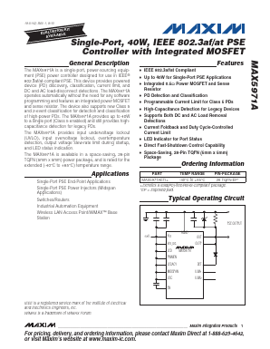 MAX5971AETI+ Datasheet PDF Maxim Integrated