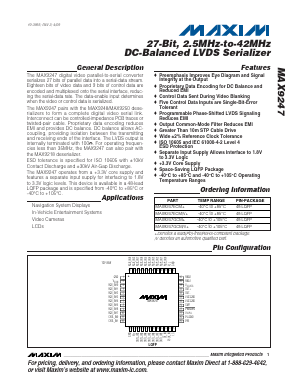 MAX9247GCM/V+ Datasheet PDF Maxim Integrated