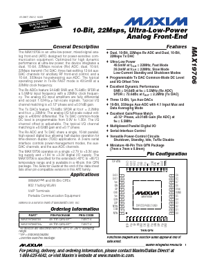 MAX19706ETM Datasheet PDF Maxim Integrated