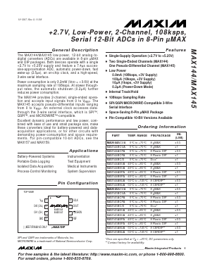 MAX145AMJA Datasheet PDF Maxim Integrated