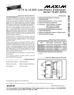 MAX149 Datasheet PDF Maxim Integrated