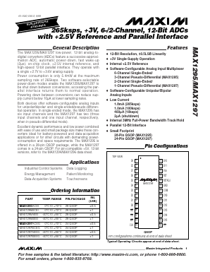 MAX1295 Datasheet PDF Maxim Integrated