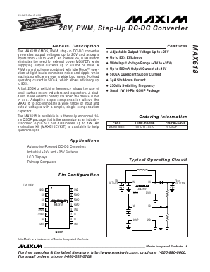 MAX618EEE Datasheet PDF Maxim Integrated