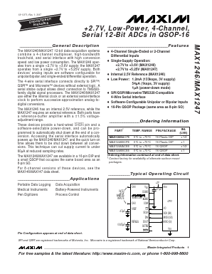 MAX1246ACEE Datasheet PDF Maxim Integrated