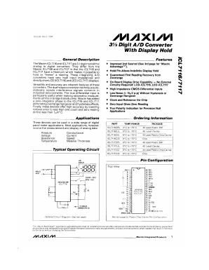 ICL7117CGL Datasheet PDF Maxim Integrated