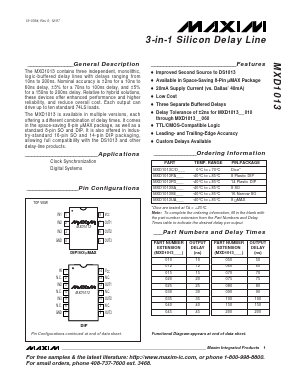MXD1013SA090 Datasheet PDF Maxim Integrated