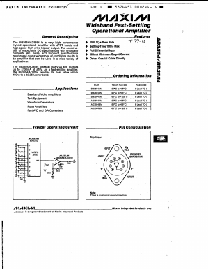 AD3554 Datasheet PDF Maxim Integrated
