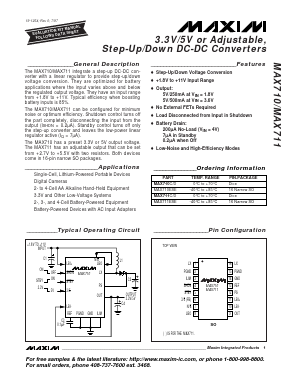 MAX710C/D Datasheet PDF Maxim Integrated