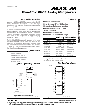 DG508AC Datasheet PDF Maxim Integrated