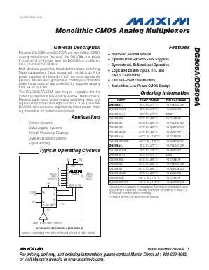 DG508ACJ Datasheet PDF Maxim Integrated