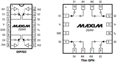 DG444C Datasheet PDF Maxim Integrated