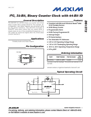 DS1372U Datasheet PDF Maxim Integrated