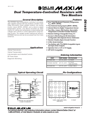 DS1854 Datasheet PDF Maxim Integrated