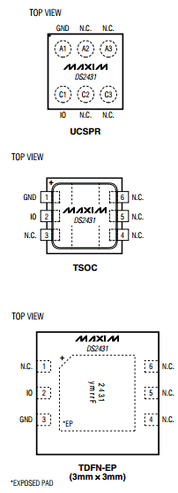 DS2431P-TR Datasheet PDF Maxim Integrated
