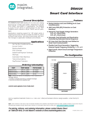 DS8024-RRX Datasheet PDF Maxim Integrated