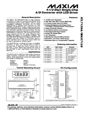 ICL7129ACQ Datasheet PDF Maxim Integrated