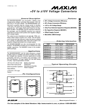 MAX680ESA Datasheet PDF Maxim Integrated