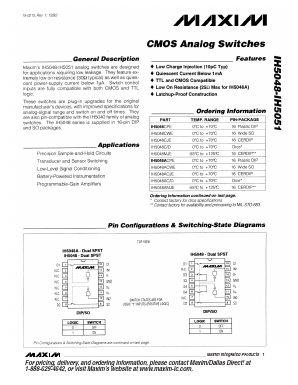 IH5048 Datasheet PDF Maxim Integrated