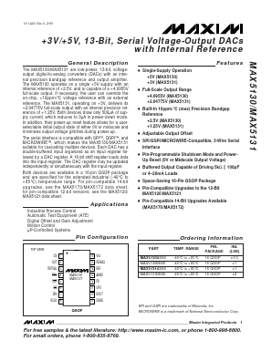 MAX5130AEEE Datasheet PDF Maxim Integrated