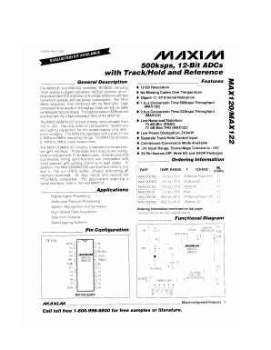 MAX120CAG Datasheet PDF Maxim Integrated