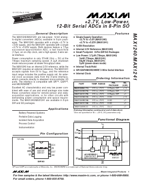MAX1240BEPA Datasheet PDF Maxim Integrated