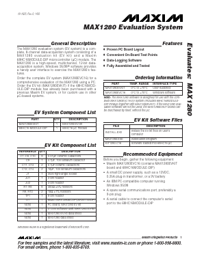 MAX1280EVKIT Datasheet PDF Maxim Integrated