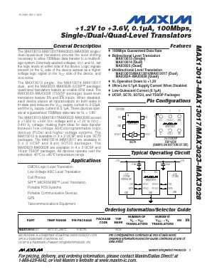 MAX13015 Datasheet PDF Maxim Integrated