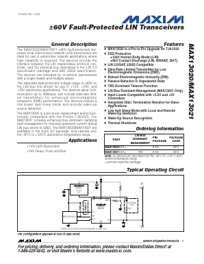 MAX13020ASA Datasheet PDF Maxim Integrated
