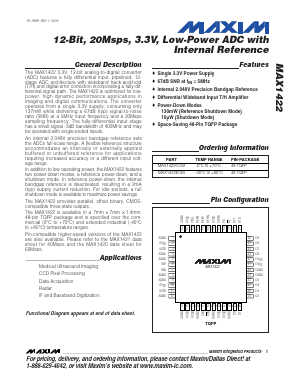 MAX1422 Datasheet PDF Maxim Integrated
