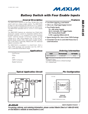 MAX14525ETA Datasheet PDF Maxim Integrated