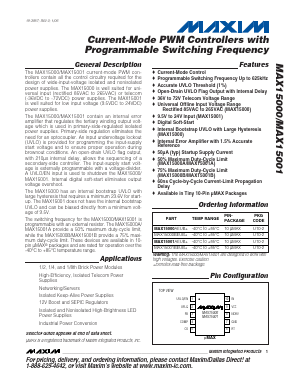 MAX15001 Datasheet PDF Maxim Integrated