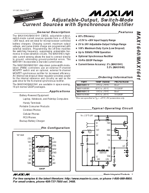MAX1640EEE Datasheet PDF Maxim Integrated
