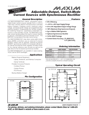 MAX1641 Datasheet PDF Maxim Integrated