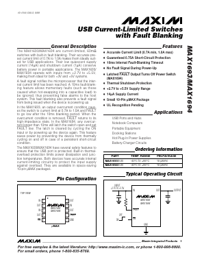 MAX1693EUB Datasheet PDF Maxim Integrated