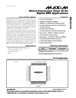 MAX2104CCM Datasheet PDF Maxim Integrated